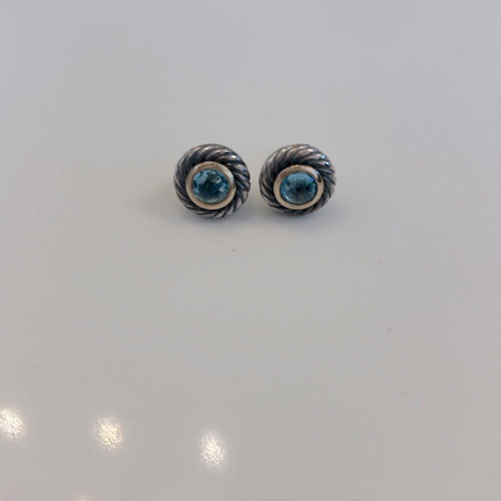 David Yurman topaz/blue earrings
